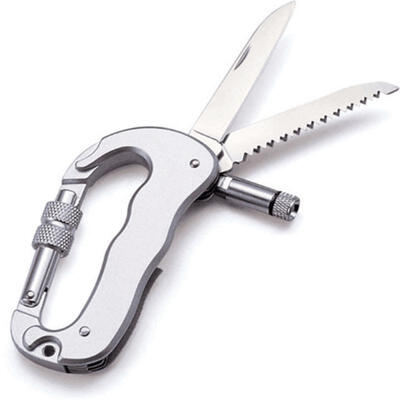 

Stainless Steel Hanging Buckle Multifunctional Folding Pocket Knife With LED Light Portable EDC Tool For Outdoor Camping