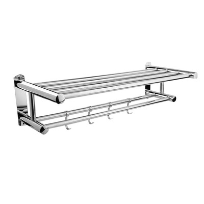 

Greensen Wall Mounted Towel Rack Holder Storage Shelf Bathroom Stainless Steel Towel RackTowel RackRail Holder Storage Shelf