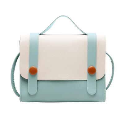 

Women PU Leather Crossbody Bags Flap Splicing Color Shoulder Bags Handbag
