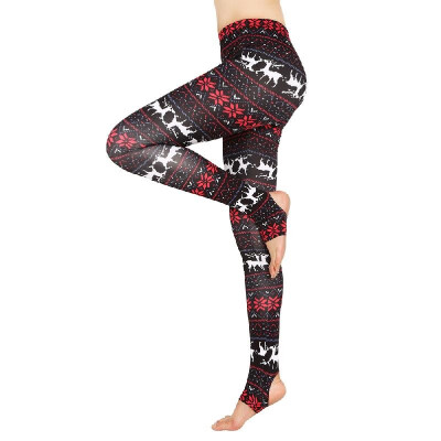 

Women Leggings Christmas Print Skinny Trousers Casual Tights Stretch Slim High Waist Stirrup Leggings Fitness Pants