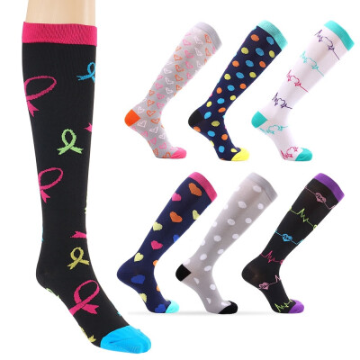 

7 Pairs Long Compression Socks for Men Women Best for Running Medical Sports Travel