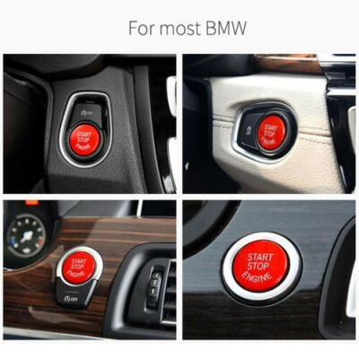 

Hot Red Engine Start Stop Switch Button Cover For BMW E60 E70 E90 E92 E93 3Series A