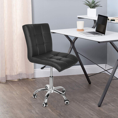 

Gobestart Fashion Casual Lift Chair Office Work Chair Beauty Salon Chair Black