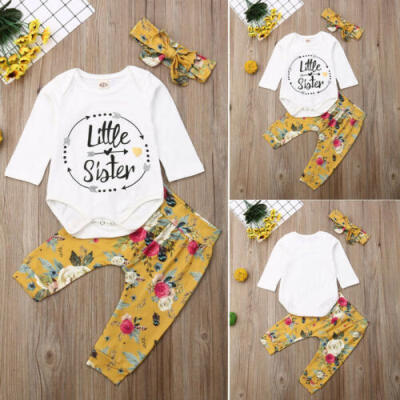 

UK Kids Baby Girls Clothes Floral Top T-shirtPants Leggings Toddler Outfit Set