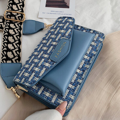 

2019 popular fresh Joker summer small square bag foreign girls broadband messenger bag simple shoulder bag