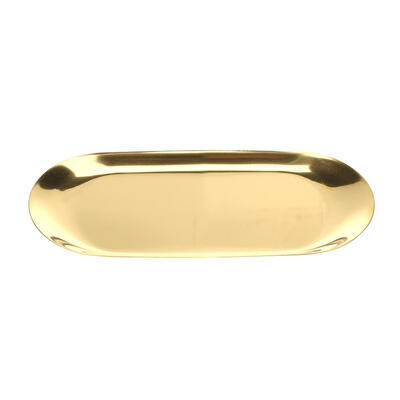 

Nordic Oval Stainless Steel Storage Tray Snack Jewelry Metal Home Organizer