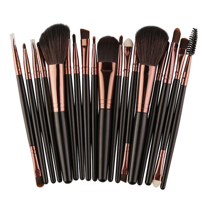

〖Follure〗18 pcs Makeup Brush Set tools Make-up Toiletry Kit Wool Make Up Brush Set BK