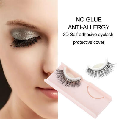 

Greensen Mink Self-adhesive Eyelashes No Stimulation 3D Eyelashes No Glue Eyelashes Tape Soft Reuseable