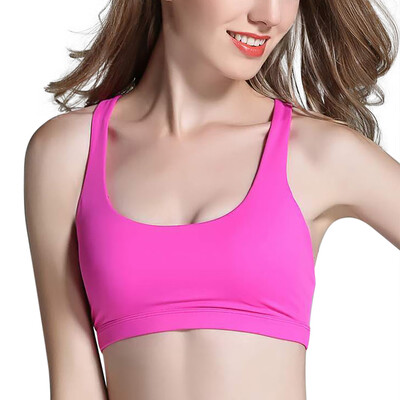 

Toponeto Women Solid Seamless Stretch Sport Style Bra Fitness Tops Workout Yoga Vest