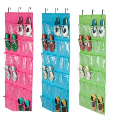 

24 Pocket Shoe Space Door Hanging Organizer Rack Wall Bag Storage Closet Holder