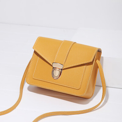 

Tailored Women Fashion Pure Color Leather Messenger Shoulder Bag Chest Bag