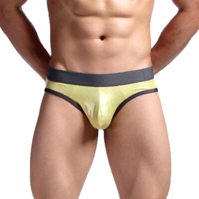 

Tailored New Men Sexy Lingerie Bronzing Hollow Out Buttocks U Convex Design Underpants