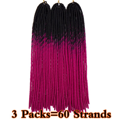 

3 Packs Dreadlocks Crochet Braids Soft Faux Locs Crochet Hair Synthetic Braiding Hair Bomba Goddess Locs Crochet Hair Braids