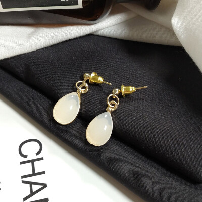 

2019 new brand design old metal transparent drop earrings minimalist atmospheric temperament earrings gift for women