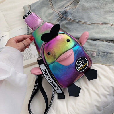 

New ins tide fire sports crossbody chest female Harajuku literary leisure PU small bag