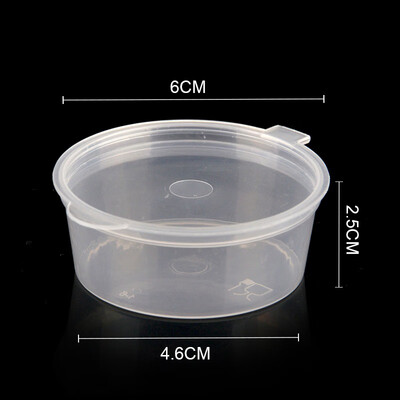 

50100x Disposable Clear Plastic Sauce Chutney Cups Food Container Storage Box W