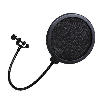 

Microphone Pop Filter Mic Shield Mask Dual Layer Singing Windscreen Professional Mic Studio Pop Filter