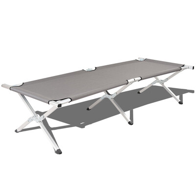 

Foldable Camping Hiking Bed Portable Military Cot w Carrying Bag-Gray