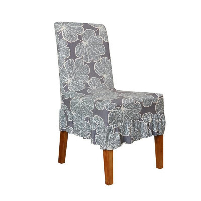 

Chair Covers Print Pattern Long Skirt Dining Chair Slipcovers Stretch Anti Dust