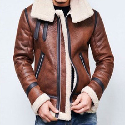 

Mens Zipper Pocket Locomotive Jacket Coats Thicken Casual Loose Outwear M2XL