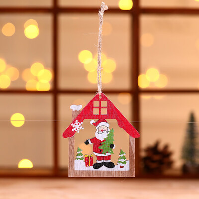 

Siaonvr Christmas Decorations Wooden Craft Hollowed out Christmas Tree Small Pendant