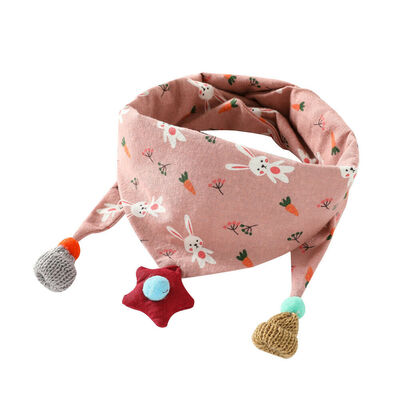 

Boy Girls Newborn Baby Saliva Towel Feed Triangle Cotton Bibs Bandana Scarf Cute