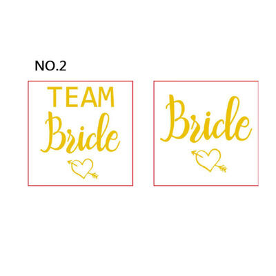 

12pc Bridesmaid Team Temporary Tattoo Sticker Party Sticker Decoration Marriage Bride To Be Bridal Wedding