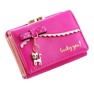 

Tailored Fashion Women Wallet Cute Cat Wallets Purses Pendant Bowknot Short