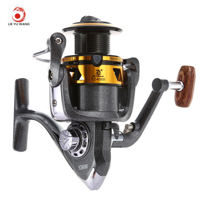 

LIE YU WANG 13 1 Bearings Wooden Handle Fishing Spinning Reel 52 1