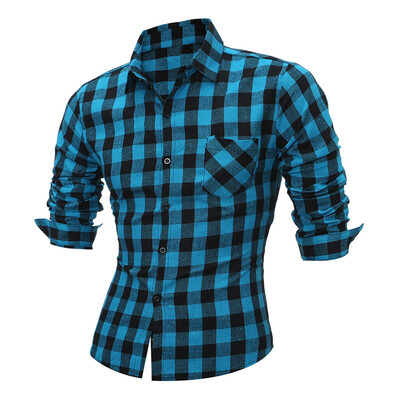 

Long Sleeve Breast Pocket Button Up Plaid Shirt