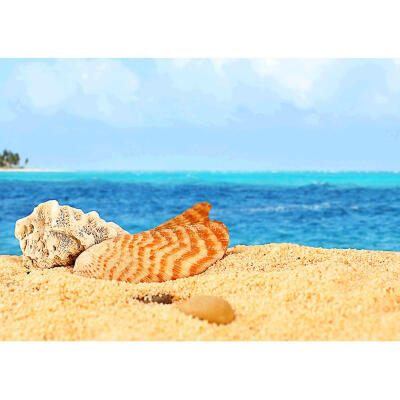 

5D DIY Full Drill Diamond Painting Beach Shell Cross Stitch Embroidery Kits