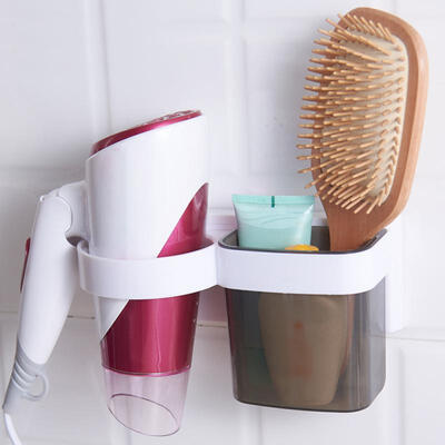 

Greensen Seamless Stickers Hair Dryer Rack Bathroom Debris Storage Box Storage Rack Storage Shelf