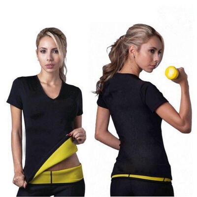 

2017 Hot Body Shapers T-shirt Hot Shapers Stretch Neoprene Fitness Yoga Slimming Vest Body Shaper Control Vest Tops