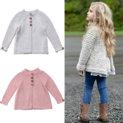 

AU Stock Cute Toddler Kids Baby Girl Cloak Sweaters Knitwear Coat Clothes Outfit