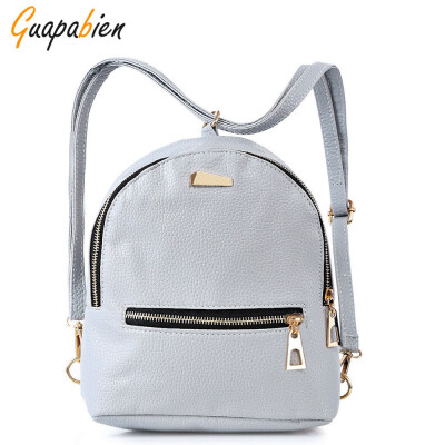 

Guapabien PU Leather Zipper Closure Small Backpack Shoulder Bag for Women