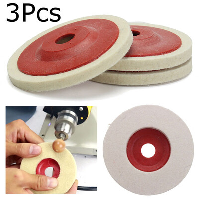 

3pcs 100mm 4 Inch Wool Buffing Angle Grinder Wheel Felt Polishing Disc Pad New