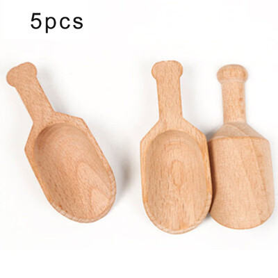 

Small Little Mini Wooden Spoon Scoop Honey Coffee Condiment Salt Sugar Spoon