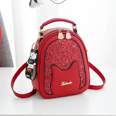 

Summer ladies net Red Ladies Bag Fashion backpack ladies shoulder bags Baidan shoulder straddle bag