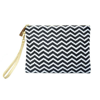

Bohemia Women Portable Waterproof Weave Clutch Zipper Envelope Beach Bag