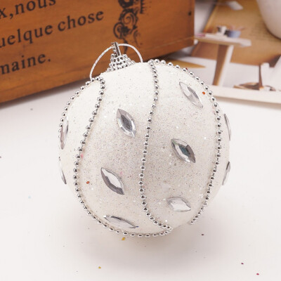 

Tailored Christmas Rhinestone Glitter Baubles Ball Xmas Tree Ornament Decoration 8CM