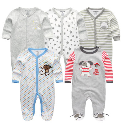 

Kiddiezoom 5PCS Baby Rompers Long Sleeve Baby Girls Clothes Clothing Sets Bodysuits Baby Boys Clothes Outwear Newborn Babywear