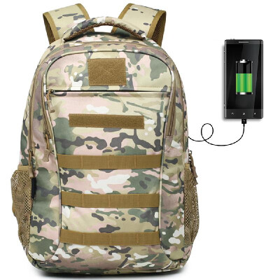 

50L Outdoor Sport Military Tactical Bag Climbing Mountaineering USB Charging Laptop Backpack Camping Hiking Trekking Rucksack Expa