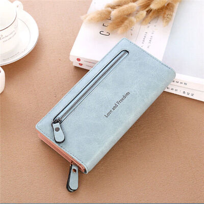 

2018 New Style Fashion Letter Women PU Leather Wallet Purse Long Clutch Box Bag Phone Zipper Long Wallets