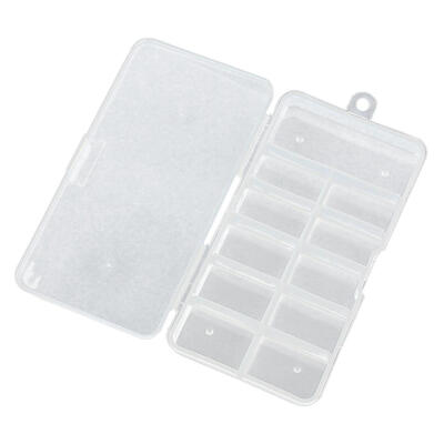 

Transparent Nail Art Tips Empty Box Pill Bottle Jewelry Container Storage