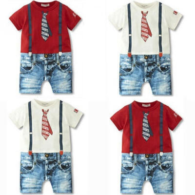 

NEW Baby Boys Kids Newborn Overalls Romper Shorts Jumpsuit Outfit Clothing Set 3-24 Months