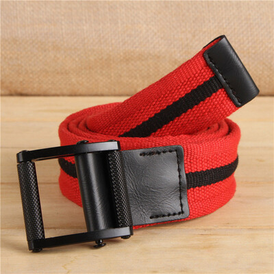 

Unisex belt Quality weaving canvas Alloy smooth buckle Men belt outdoor casual cowboy pants Men&Women belt