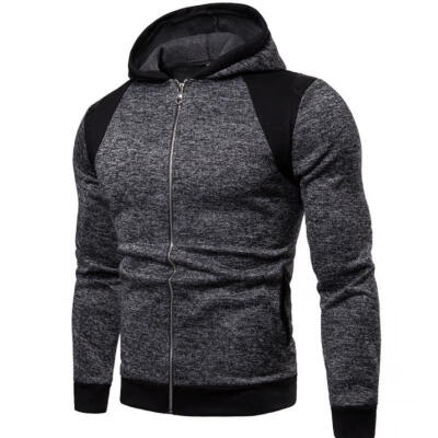 

Men&39s Casual Hooded Jacket Winter New Fashion Fleece Lined Fluffy Full Zipper Jumpsuit Hooded Jacket