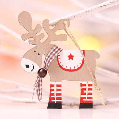 

Christmas Ornaments Christmas Tree Decor Wood Painted Decor Deer Pendants Christmas Decoration