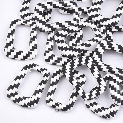 

Handmade Raffia Woven Pendants with Iron & Aluminum Findings Trapezoid Platinum Black 44x305x4mm Hole 14mm
