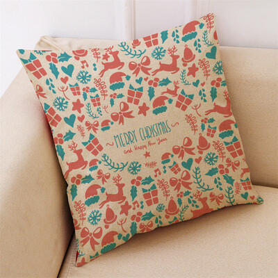 

Tailored New Christmas Cotton Linen Pillow Case Sofa Cushion Cover Home Decor